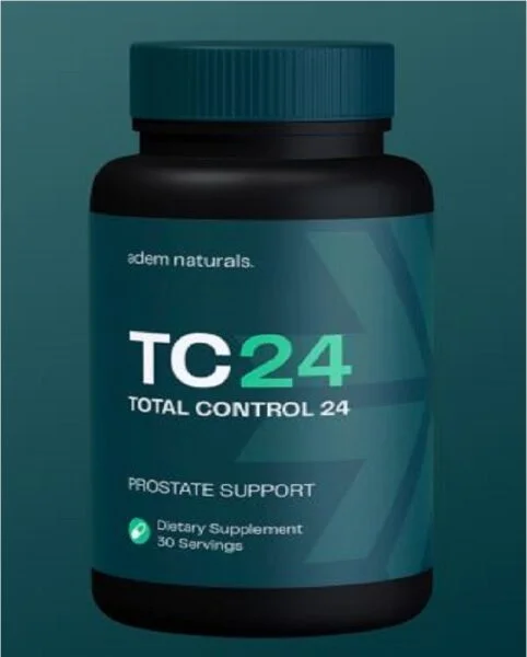 Bottle of Total Control 24 dietary supplement for boosting metabolism, energy, and fat burning