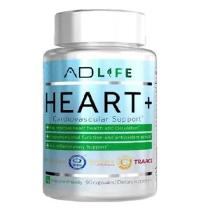 Project AD Heart Plus 30 count bottle with Ubiquinol CoQ10, Hawthorn Berry, and Vitamin D3 for advanced cardiovascular support