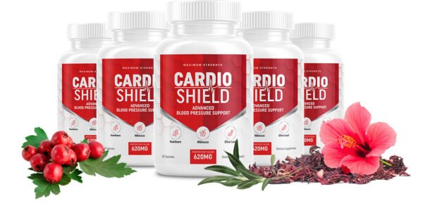 Cardio Shield supplement for lowering high blood pressure and supporting heart health naturally.