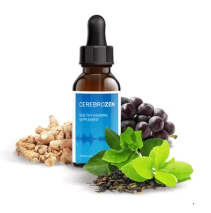CerebroZen - Natural Supplement for Hearing and Brain Health with GABA, Ginkgo Biloba, and Lion's Mane Powder.