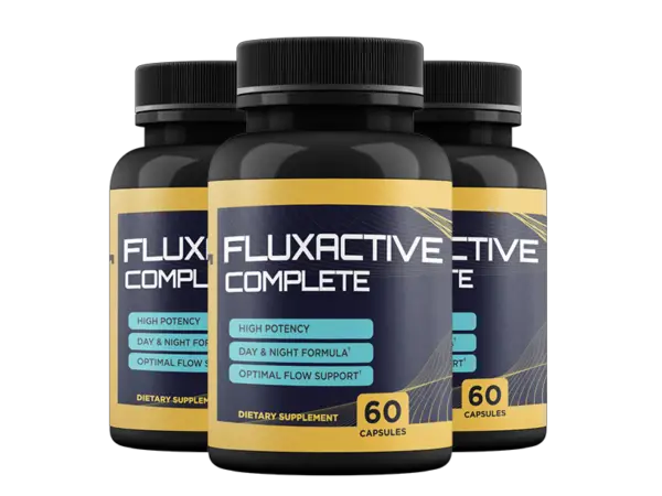Fluxactive Complete - 14-in-1 formula for prostate health support with natural ingredients like Saw Palmetto, Ginseng, and Ginkgo Biloba.