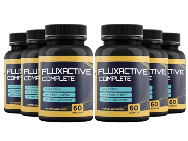 Fluxactive Complete - 14-in-1 formula for prostate health support with natural ingredients like Saw Palmetto, Ginseng, and Ginkgo Biloba.