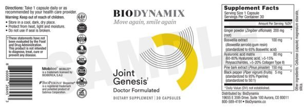 Joint Genesis™ - Advanced Joint Health Supplement with Mobilee®, Ginger, and Boswellia