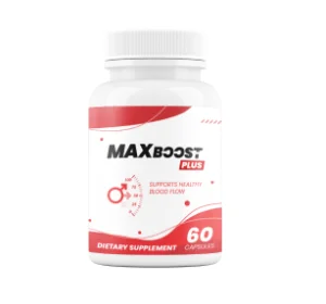 Max Boost supplement bottle for erectile function and male sexual health support