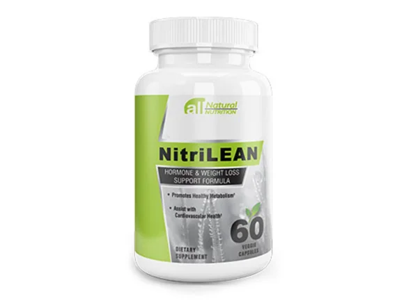 NitriLean - Natural Hormone Support and Weight Loss Supplement for Fat Burning, Healthy Circulation, and Increased Energy. Boosts metabolism, reduces belly fat, and improves heart health.