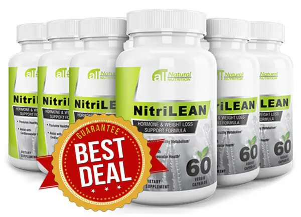 NitreLean - Natural Hormone Support and Weight Loss Supplement for Fat Burning, Healthy Circulation, and Increased Energy. Boosts metabolism, reduces belly fat, and improves heart health.