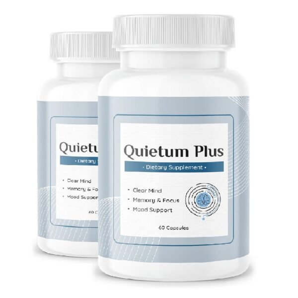 Quietum Plus supplement for tinnitus relief and improved hearing, featuring natural plant extracts and vitamins to support ear health.