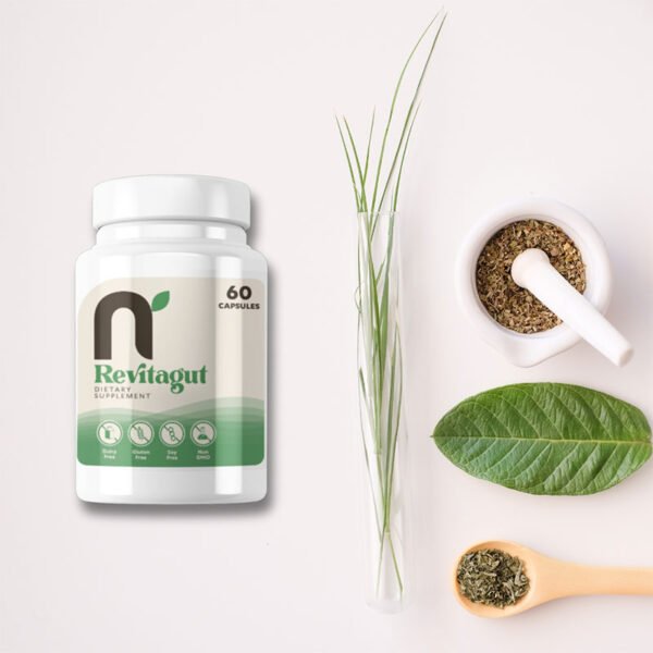 Revitagut Gut Health Supplement – Dairy-Free, Gluten-Free, Non-GMO Capsules for Digestive Wellness