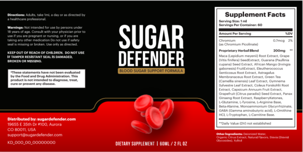 ugar Defender Blood Sugar Support – A natural formula with powerful herbs and minerals to balance blood sugar levels and boost energy.
