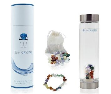 SlimCrystal - Slimming Crystal Water Bottles for natural weight loss and enhanced energy with 9 healing crystals